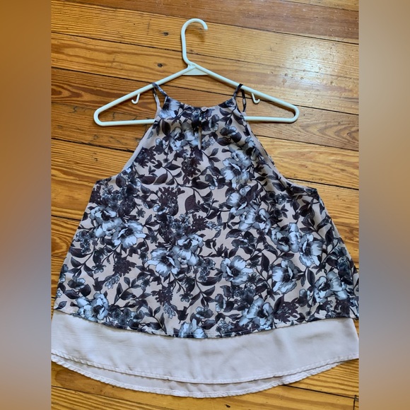 Like New! Sans Souci Floral Tank Top Blouse Size Medium - Picture 4 of 6